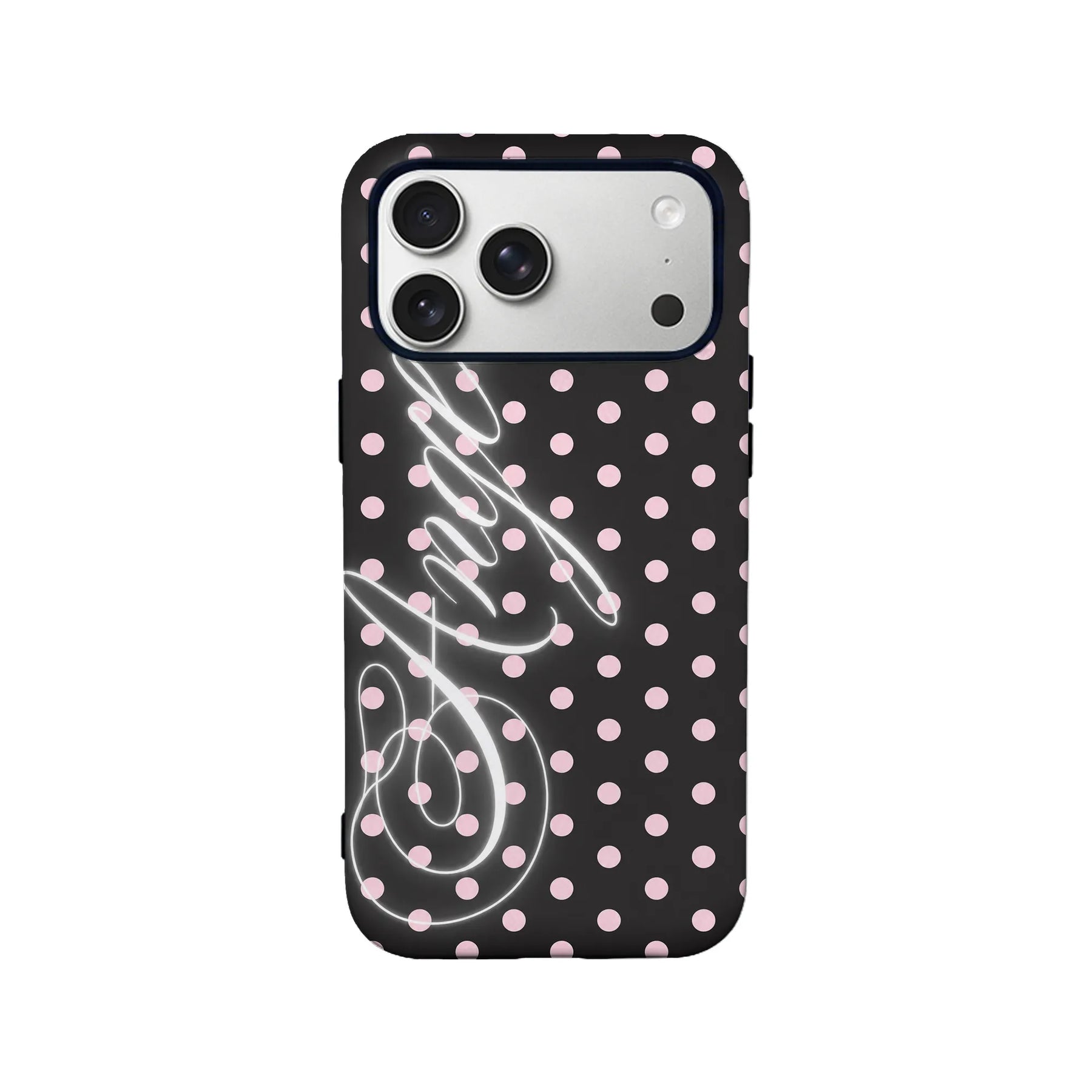 Stylish Polka Dot Phone Case with Neon Design