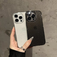 Luxury Glitter Sparkle iPhone Case | Clear Bling Diamond Protective Cover with Full Camera Lens Protection