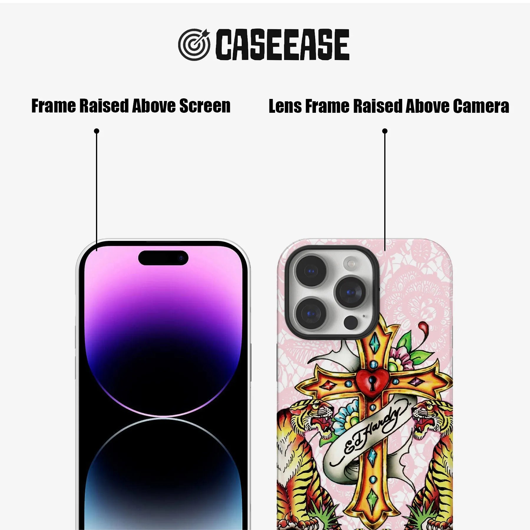 Ed Hardy Tiger Cross Phone Case