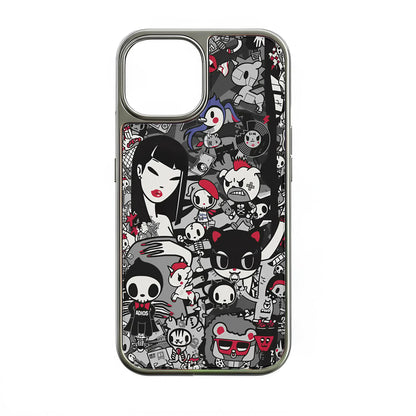 Holographic Chrome Phone Case - Graffiti Art Design