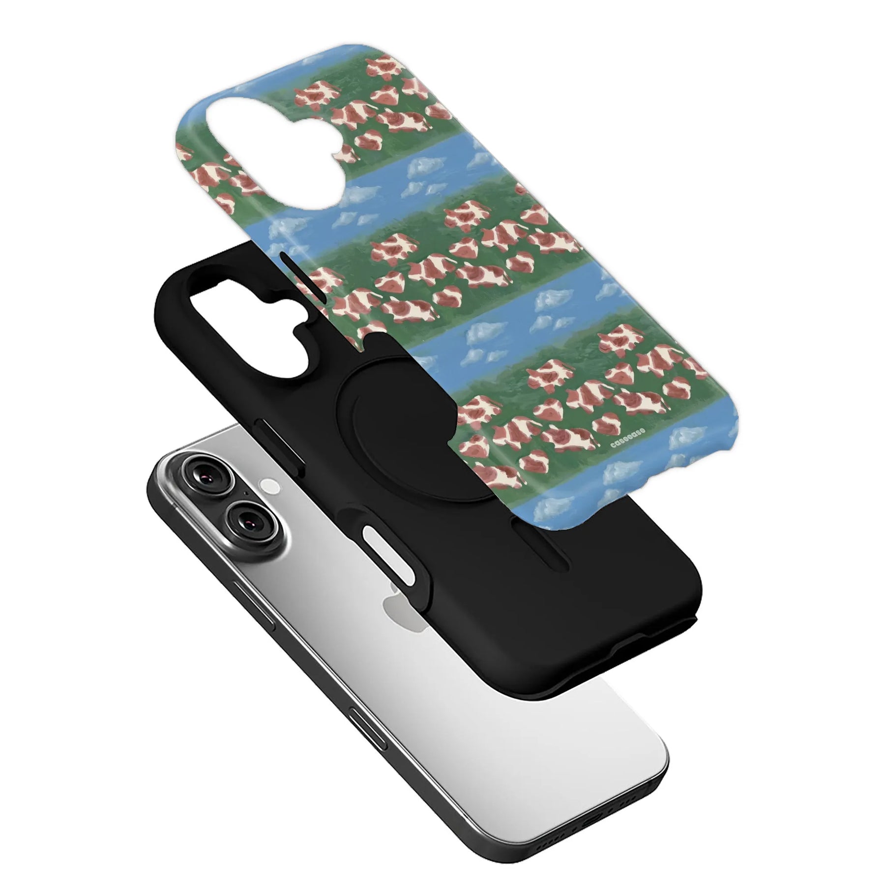 Whimsical Cow Pattern Phone Case
