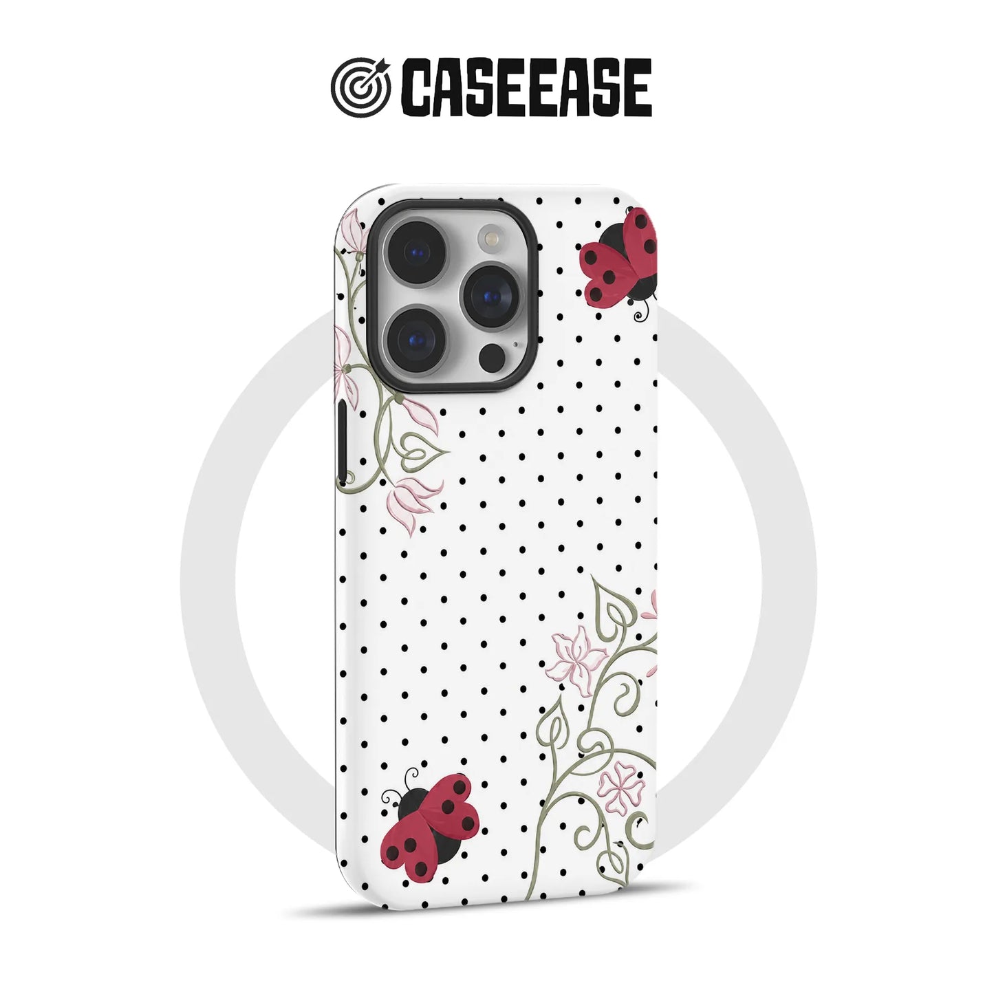 Ladybug Floral Pattern Phone Case