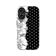Chic Polka Dot and Lace Phone Case