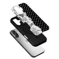Chic Polka Dot and Lace Phone Case