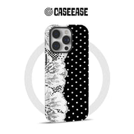 Chic Polka Dot and Lace Phone Case