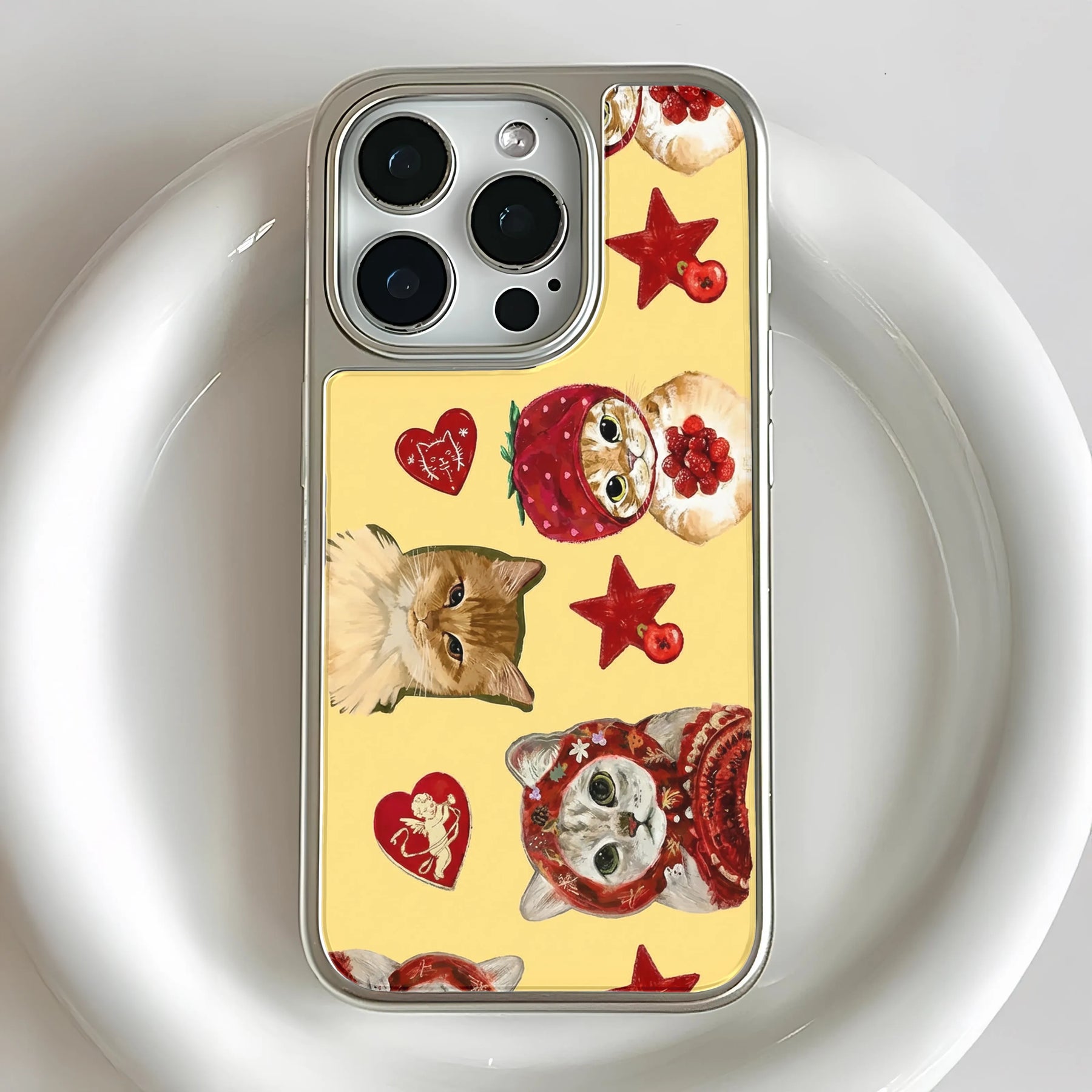 Whimsical Cat Phone Case - Cute Cat Illustrations