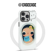 Cute Cat and Girl Phone Case