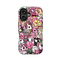 Trendy Pink Cartoon Character Phone Case