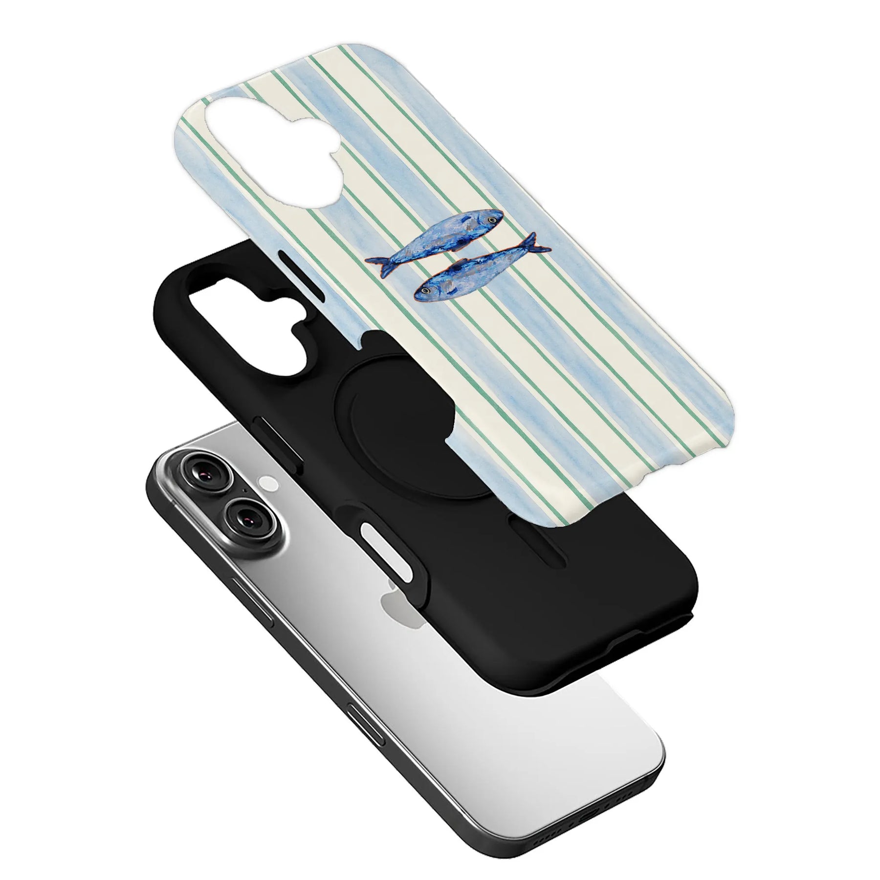 Artistic Blue Fish Phone Case