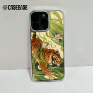 Holographic Chrome Tiger Phone Case - Exotic Nature Design
