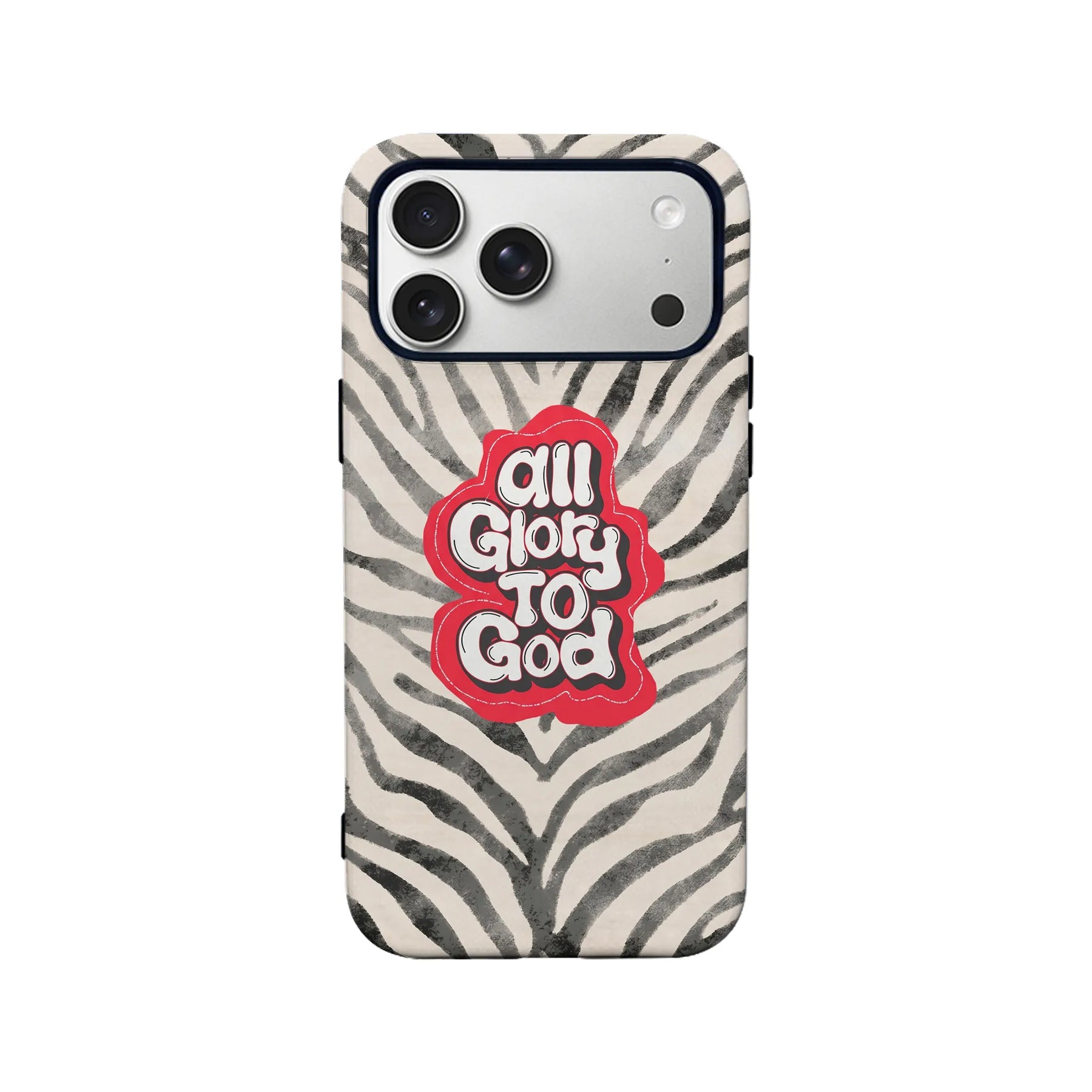 Zebra Stripe Phone Case with Inspirational Quote