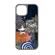 Holographic Chrome Phone Case - Starry Patterns & Metallic Shine