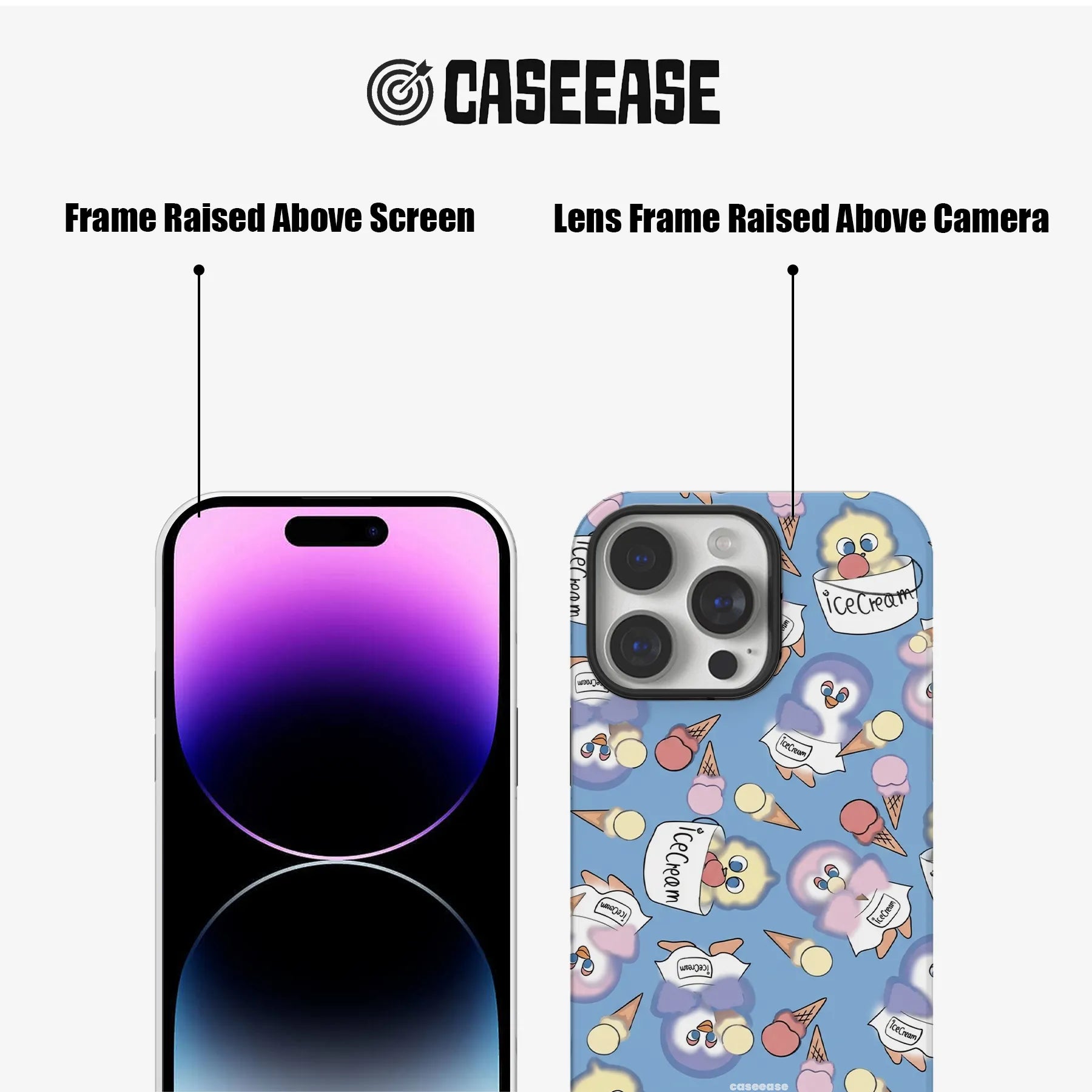 Cute Ice Cream Phone Case for iPhone