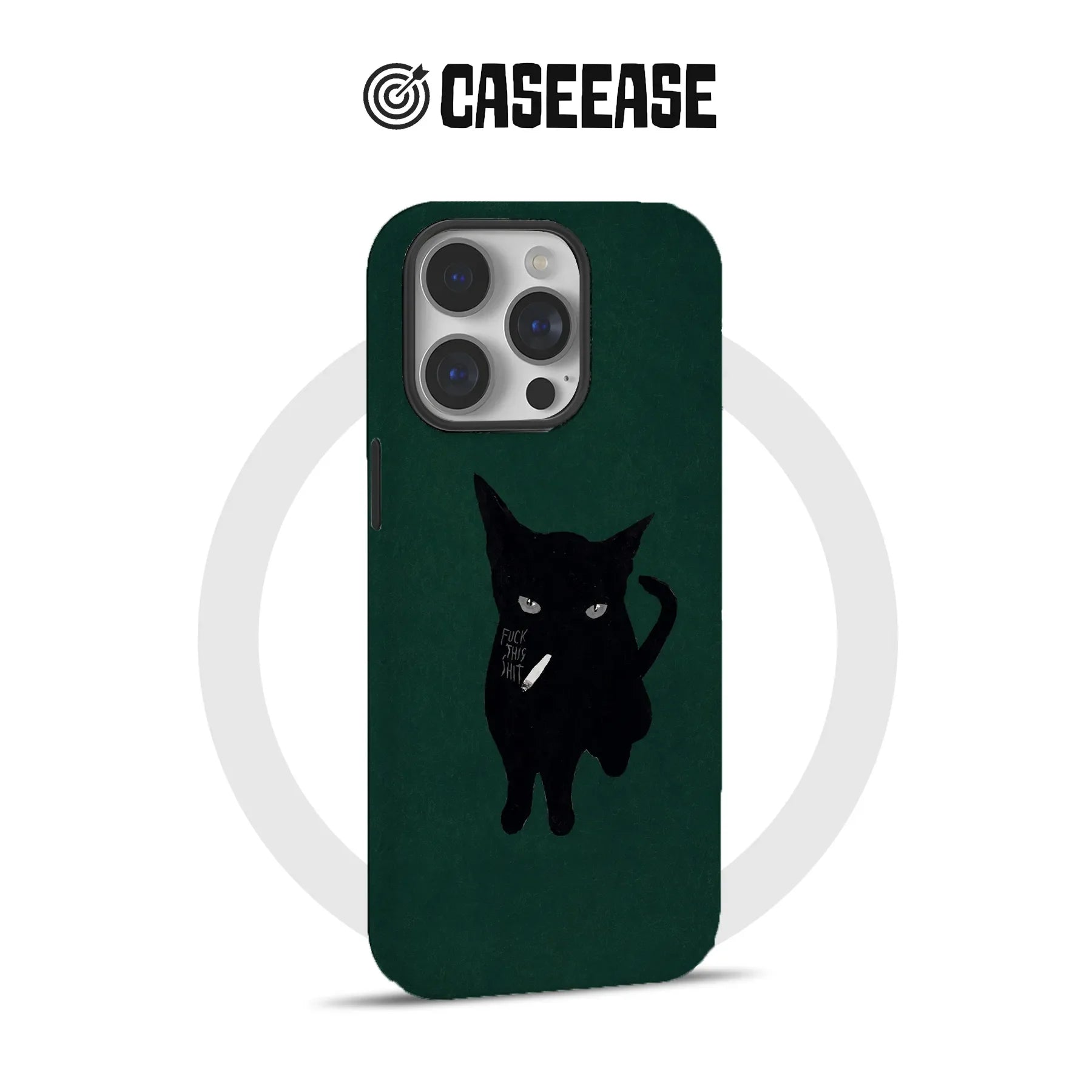 Edgy Black Cat Phone Case