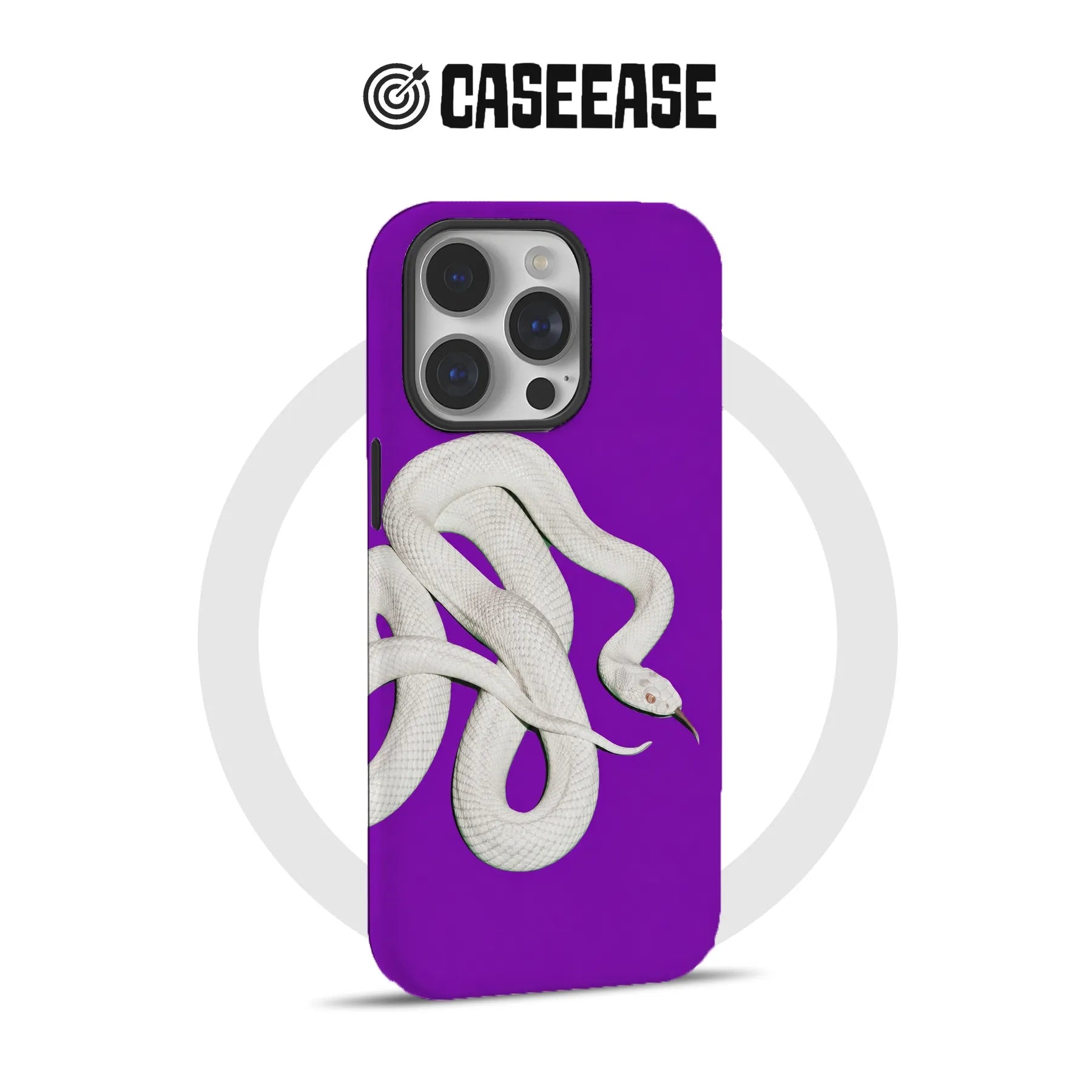 Stylish White Snake Phone Case