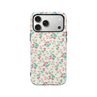 Floral Pattern Phone Case with Pink and Green Design