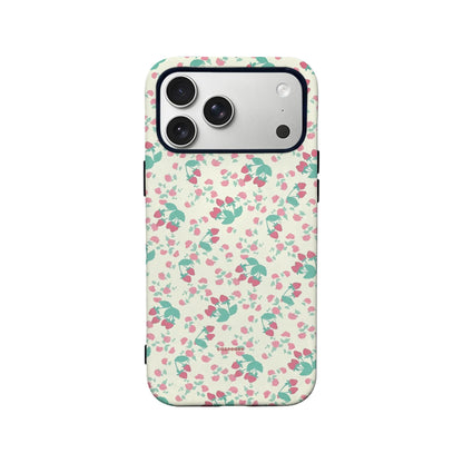 Floral Pattern Phone Case with Pink and Green Design