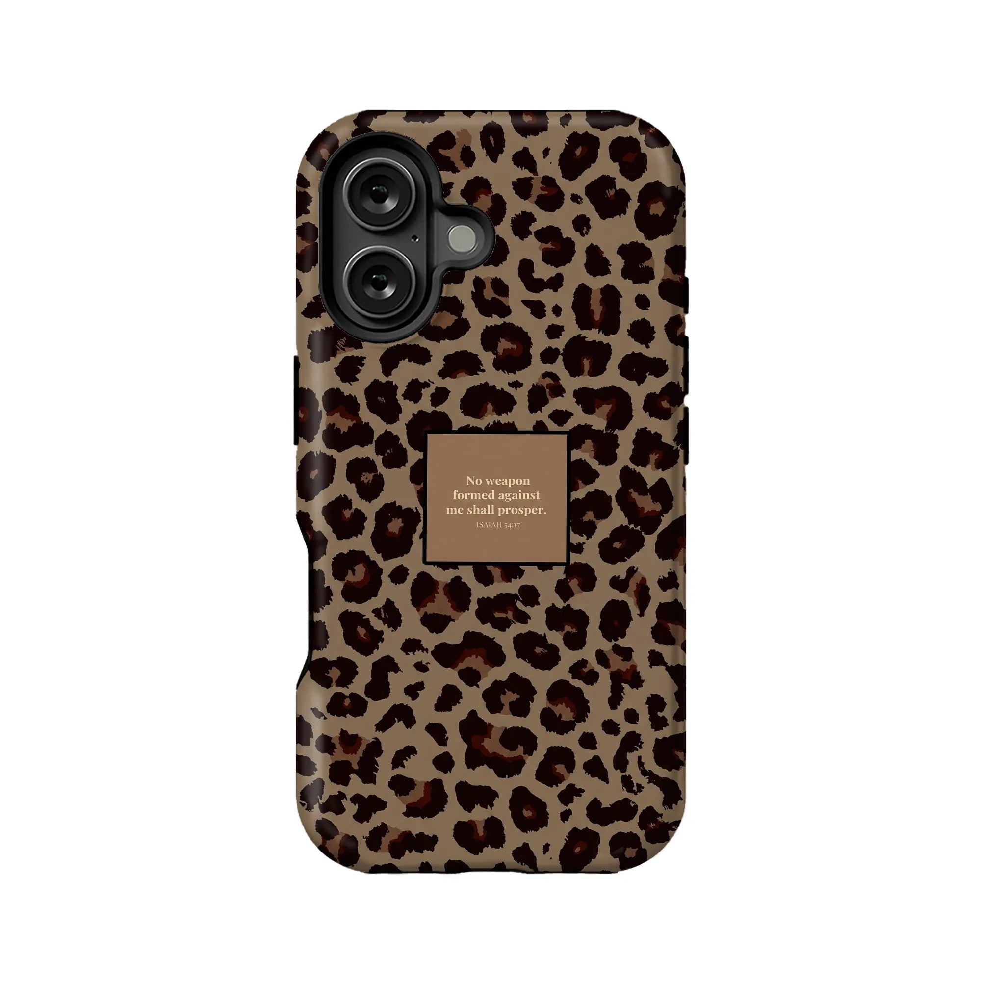 Leopard Print Phone Case with Inspirational Quote
