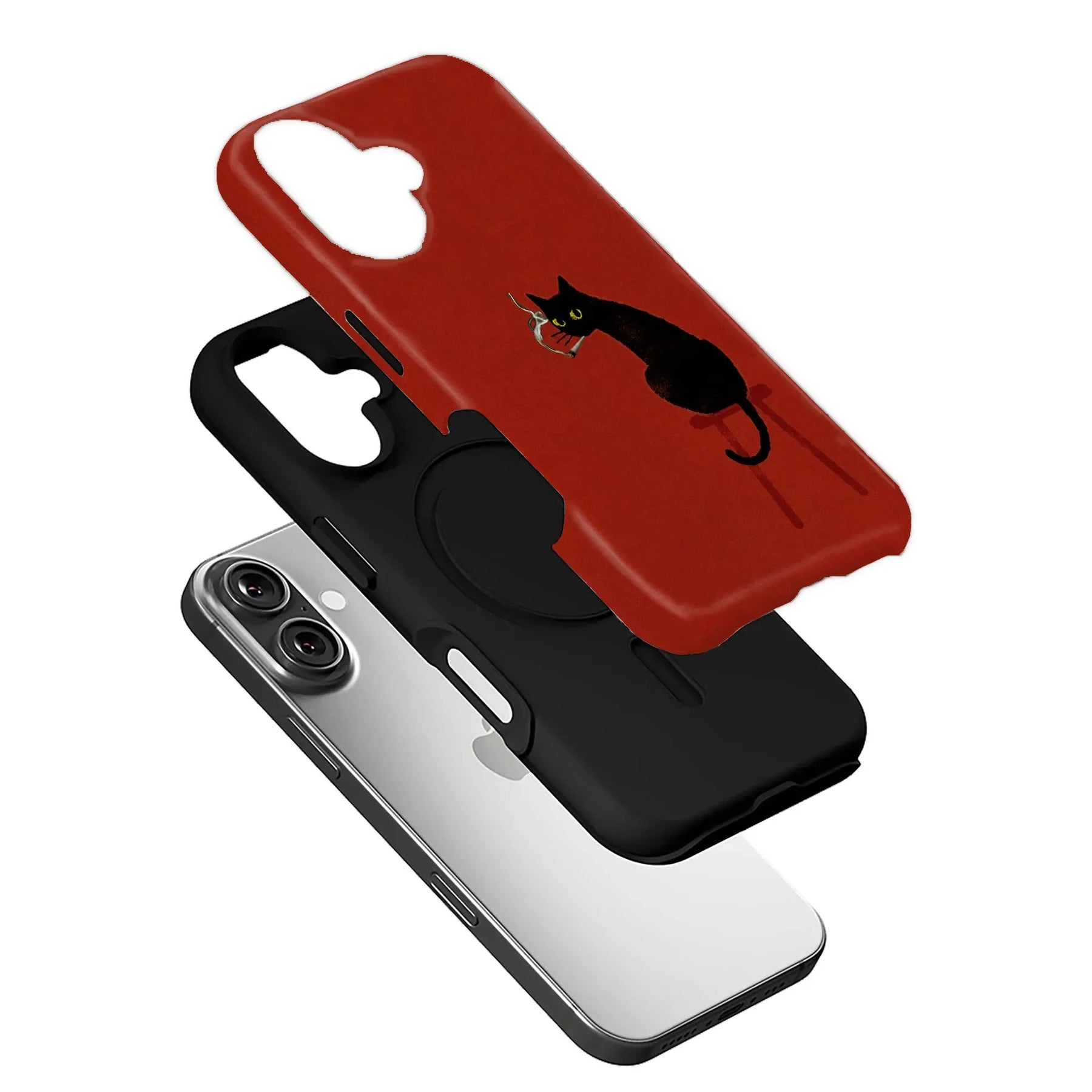 Artistic Black Cat Phone Case