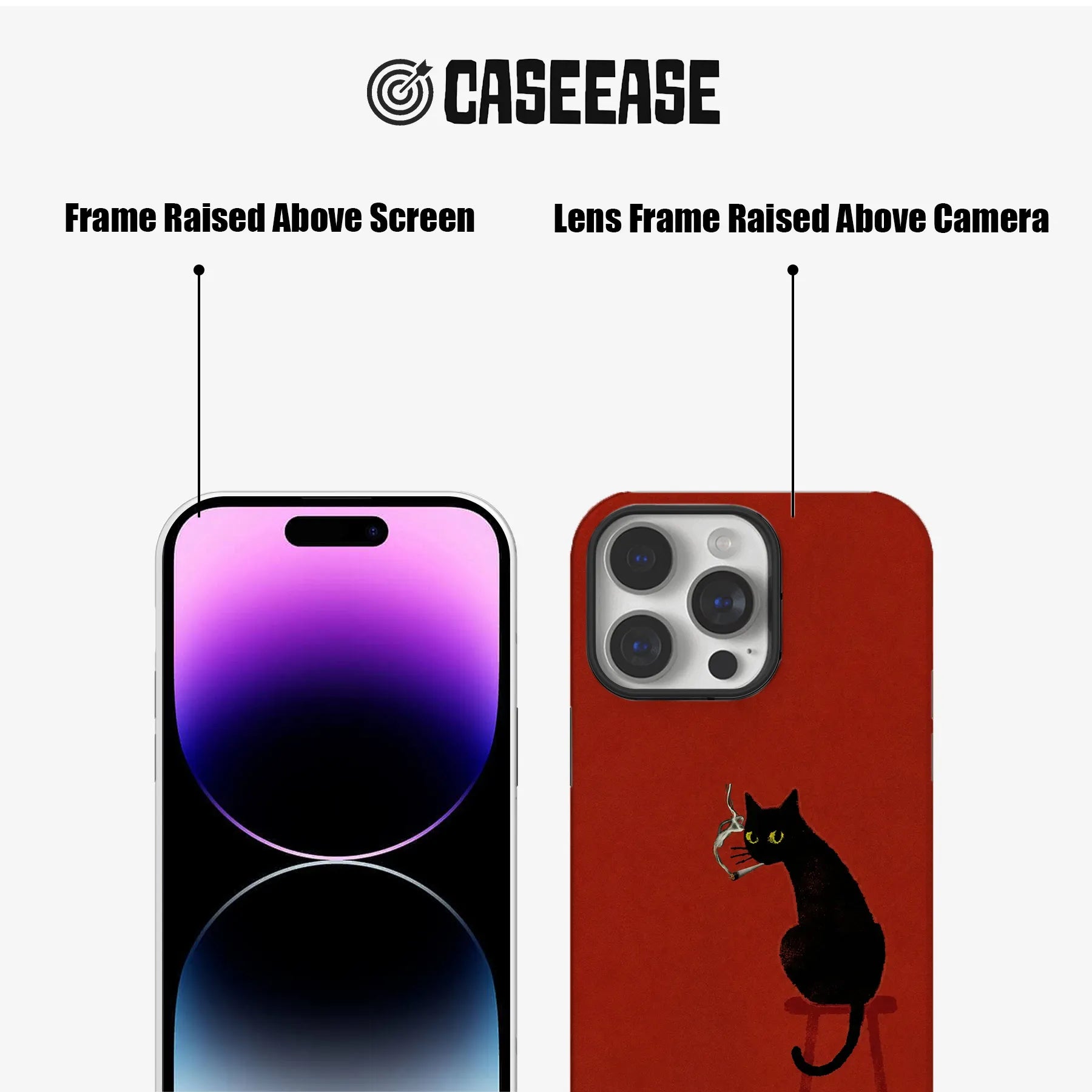 Artistic Black Cat Phone Case
