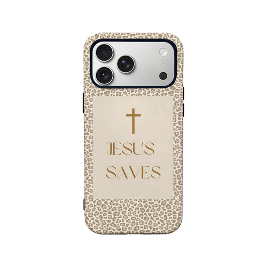 Jesus Saves Leopard Print Phone Case