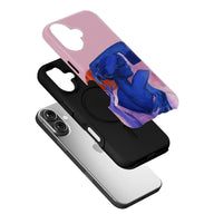 Artistic Pink and Blue Abstract Phone Case