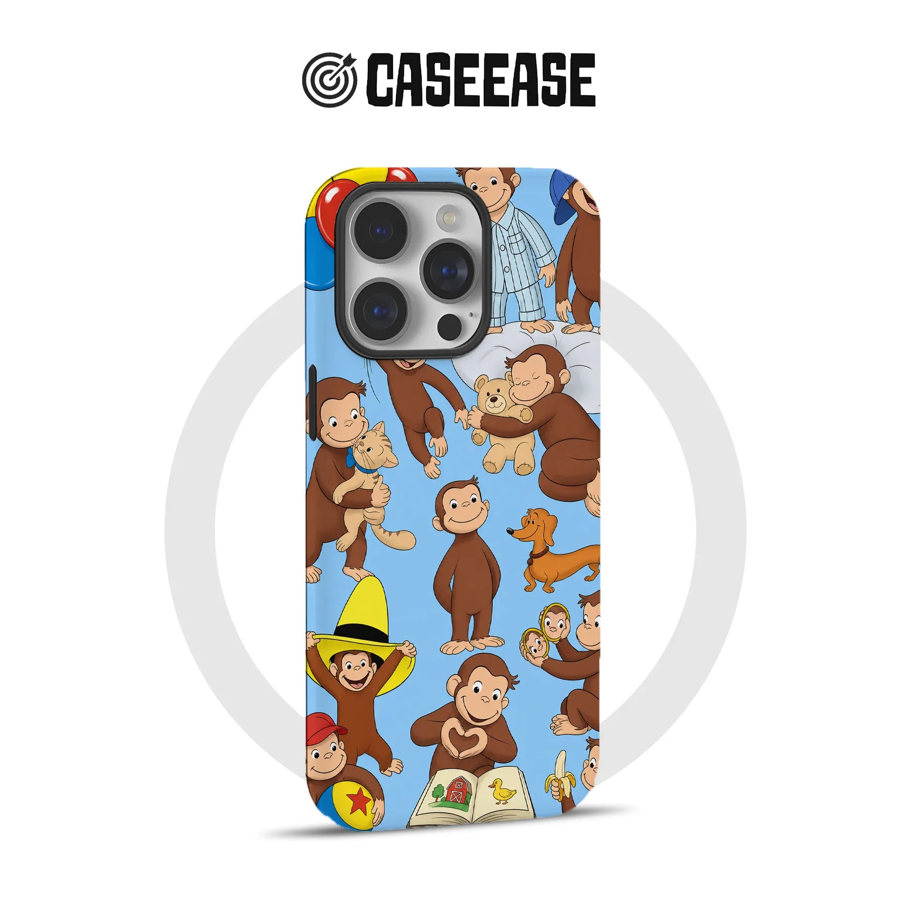 Funda para teléfono divertida de Curious George