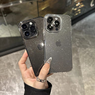 Luxury Glitter Sparkle iPhone Case | Clear Bling Diamond Protective Cover with Full Camera Lens Protection