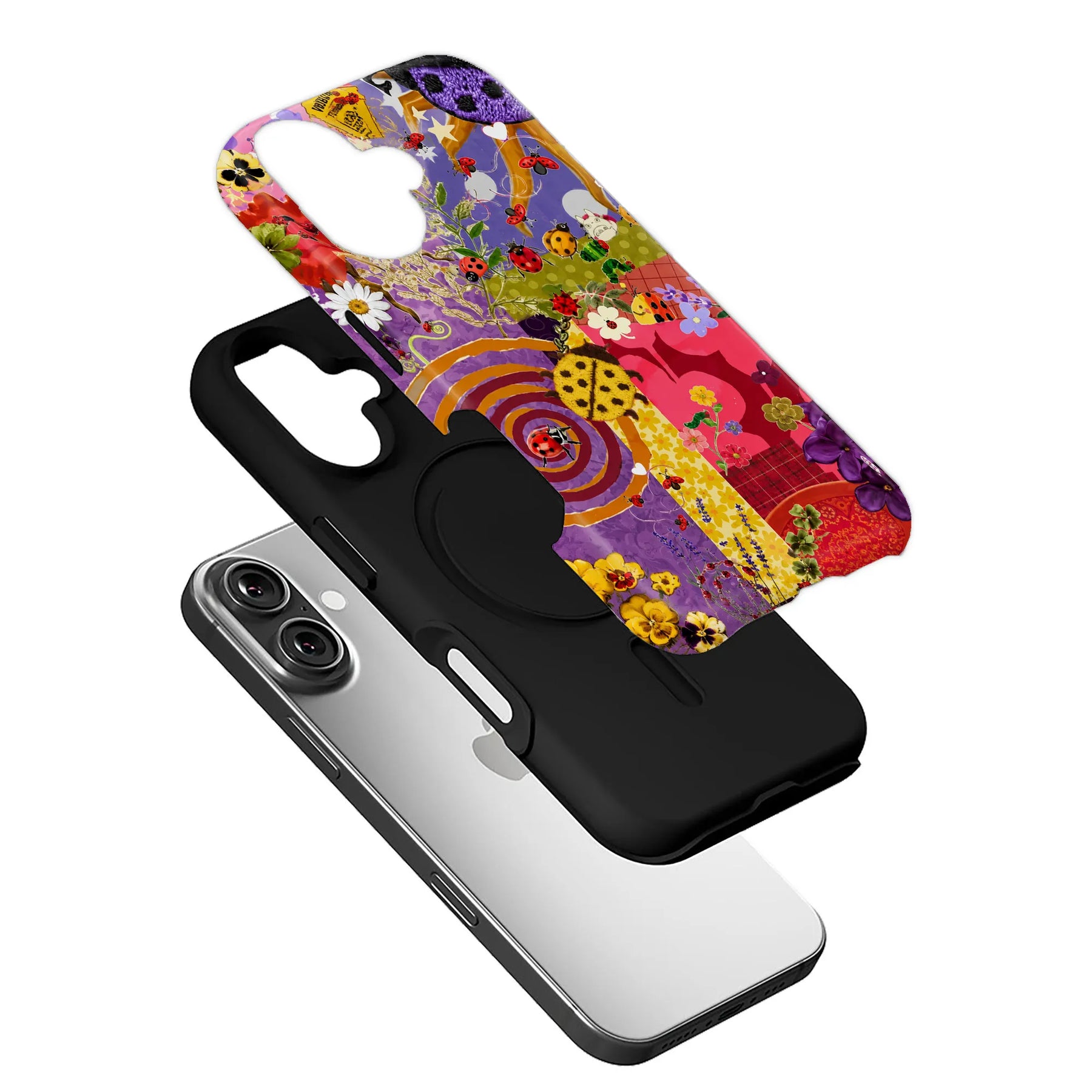 Artistic Ladybug Floral Phone Case