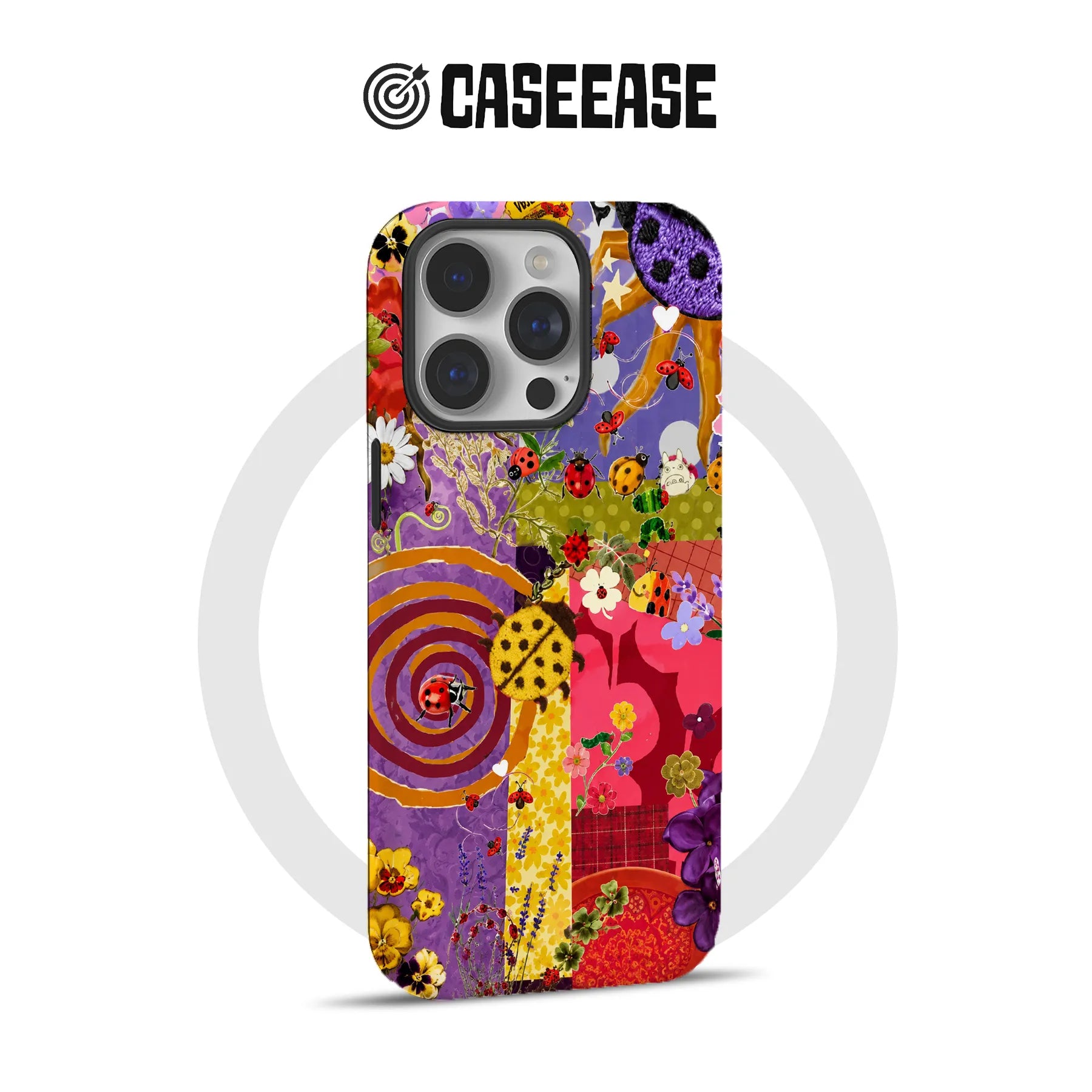 Artistic Ladybug Floral Phone Case