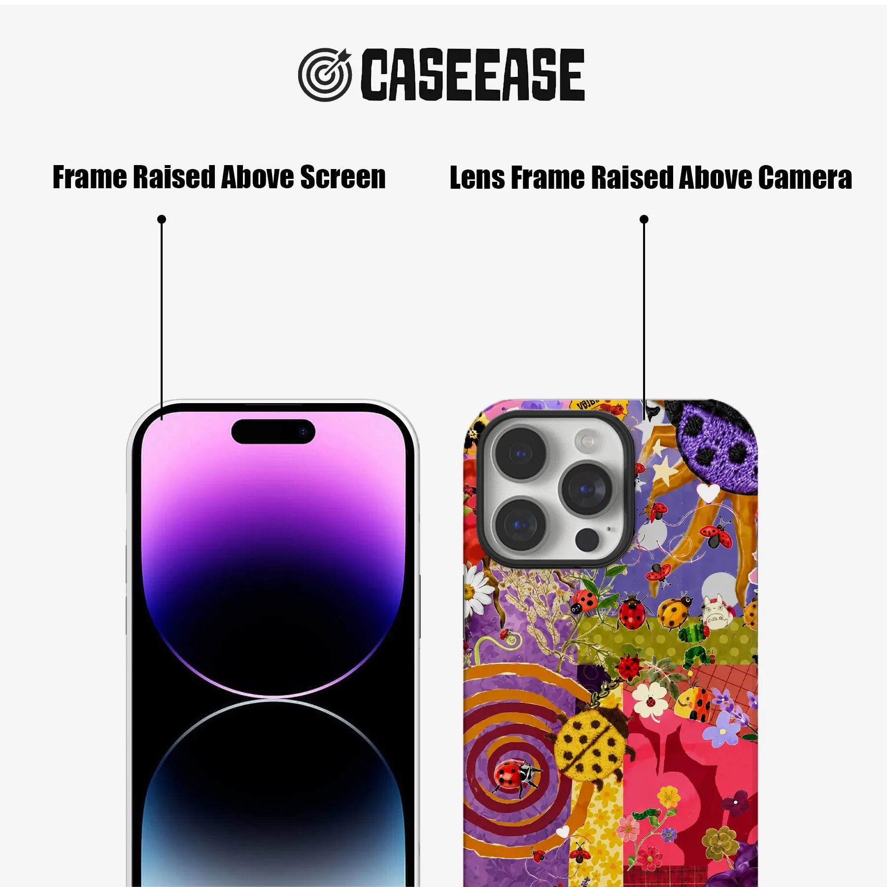 Artistic Ladybug Floral Phone Case
