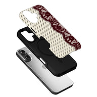 Elegant Lace and Polka Dot Phone Case