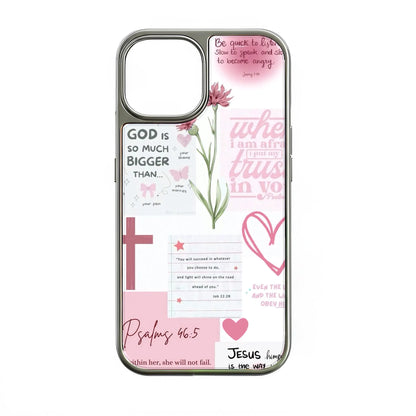 Holographic Chrome Phone Case - Faith Inspired Design