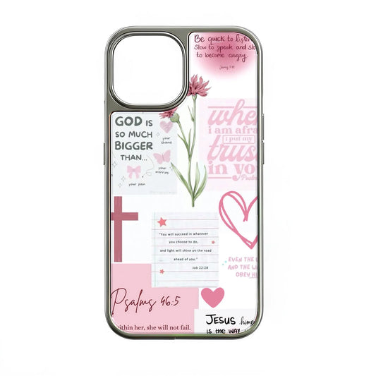 Holographic Chrome Phone Case - Faith Inspired Design