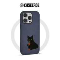 Black Cat Wine Phone Case