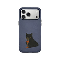 Black Cat Wine Phone Case