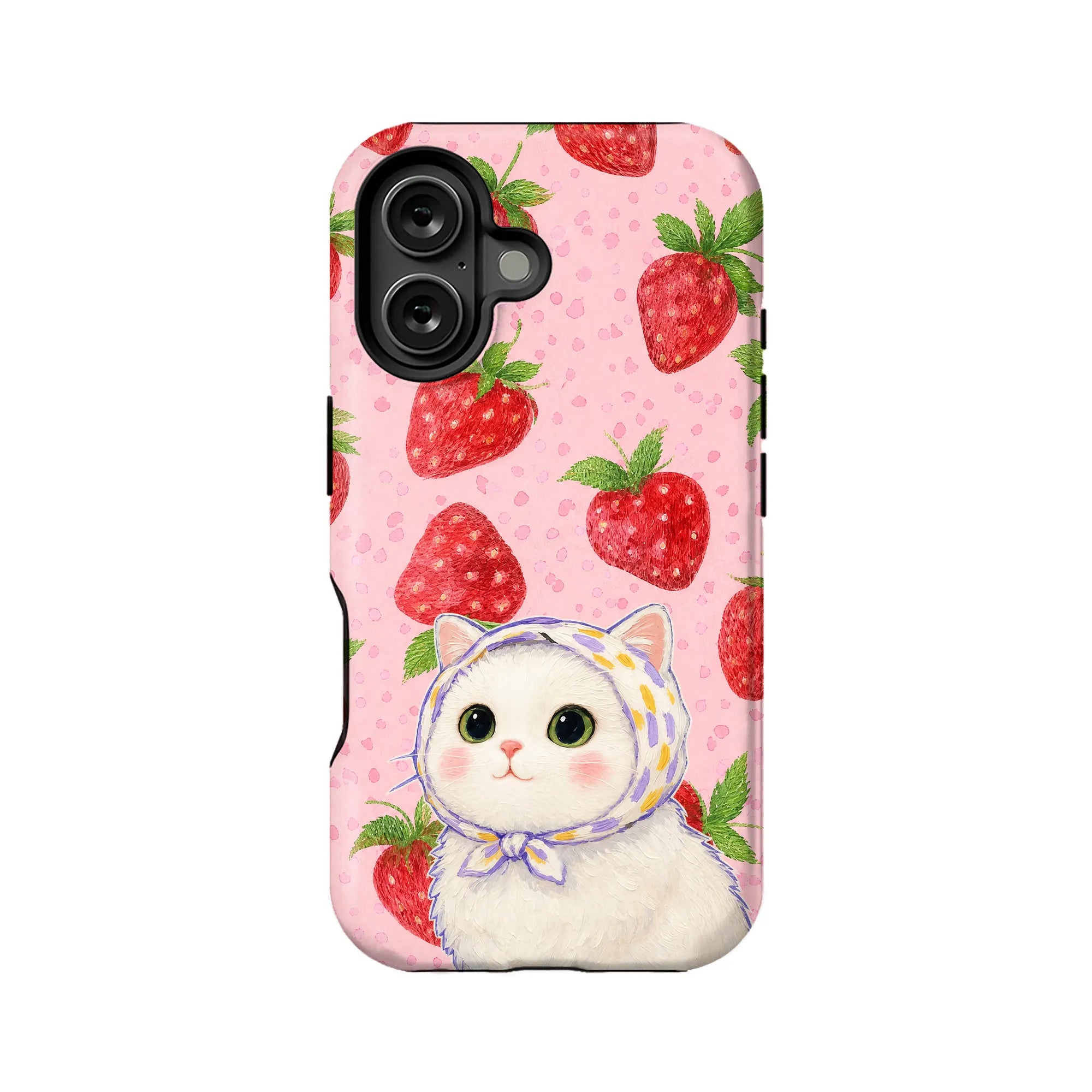 Cute Strawberry Cat Phone Case