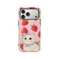 Cute Strawberry Cat Phone Case