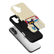 Cute Cat Phone Case with Headphones