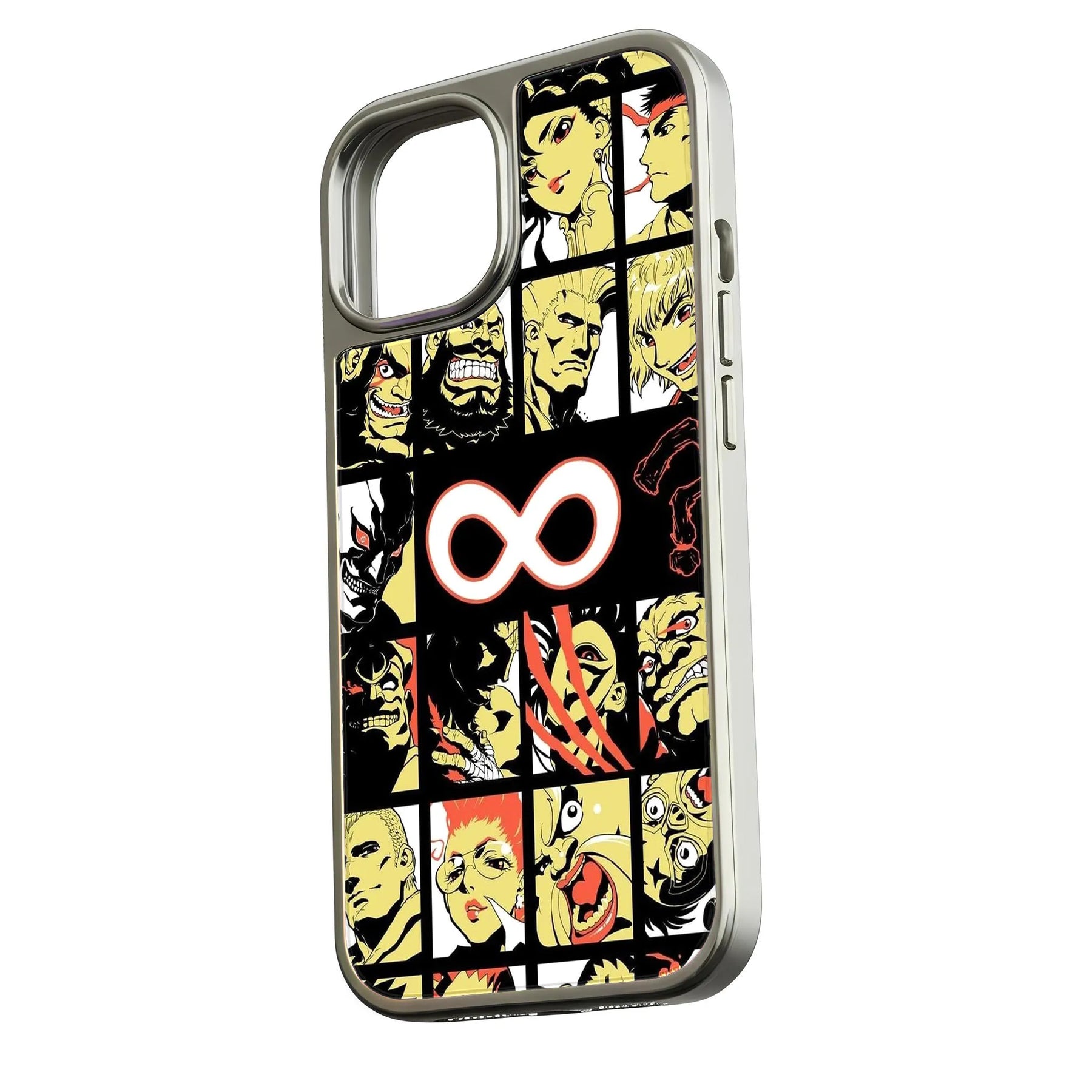 Holographic Chrome Phone Case - Retro Character Design