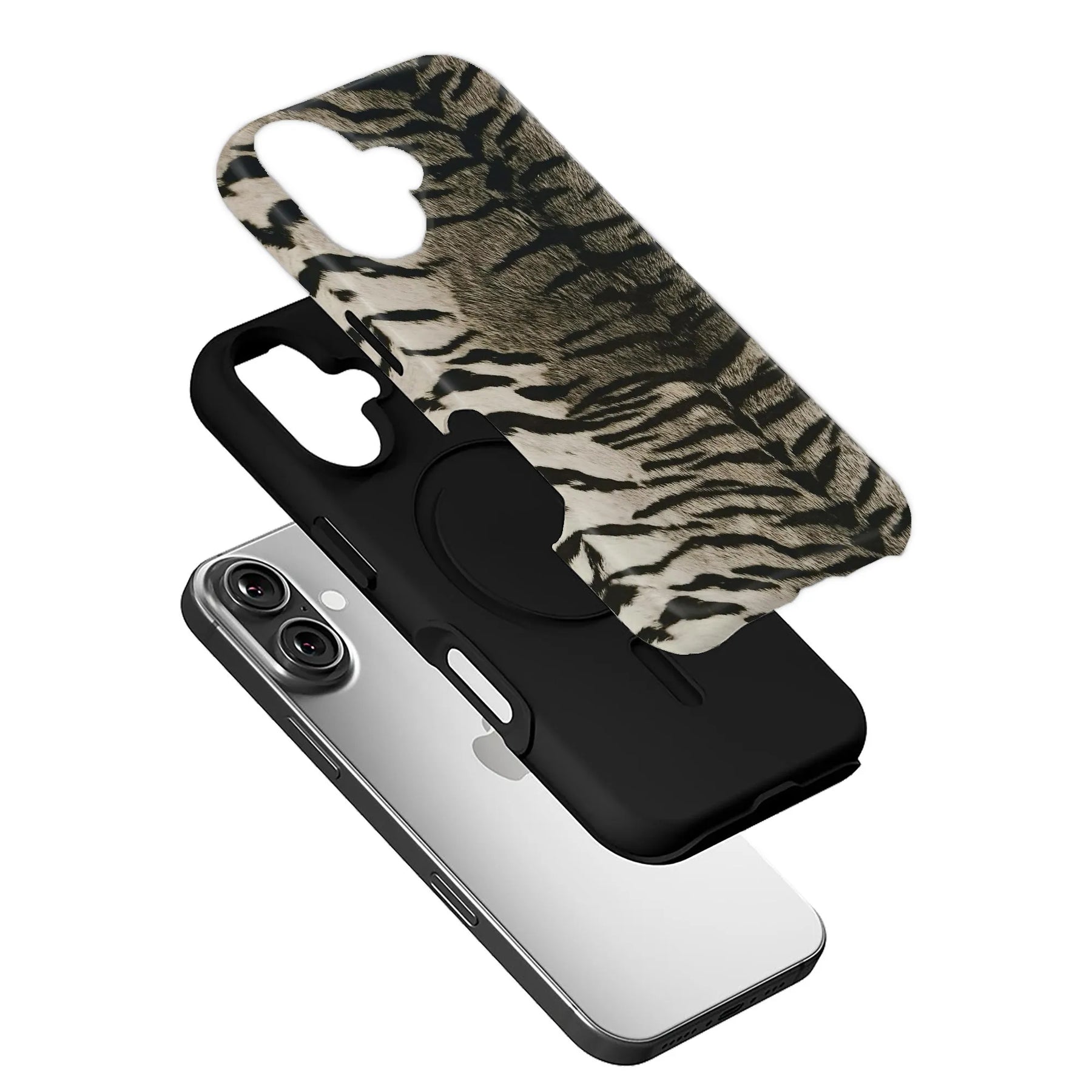 Elegante funda para teléfono con rayas de tigre