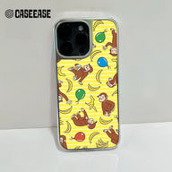 Curious George Pattern Phone Case - Playful Monkey Design