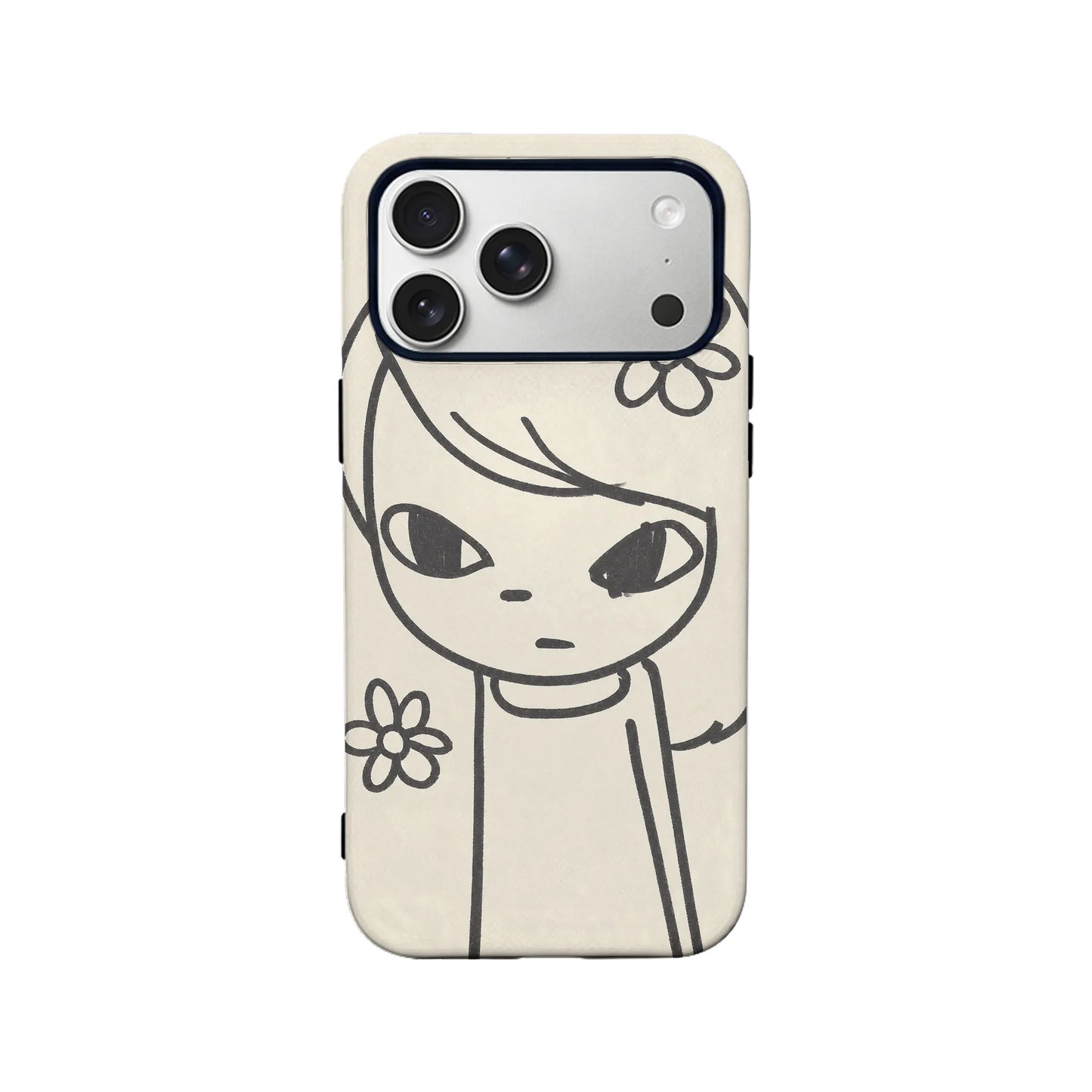 Artistic Girl Phone Case with Flower Design