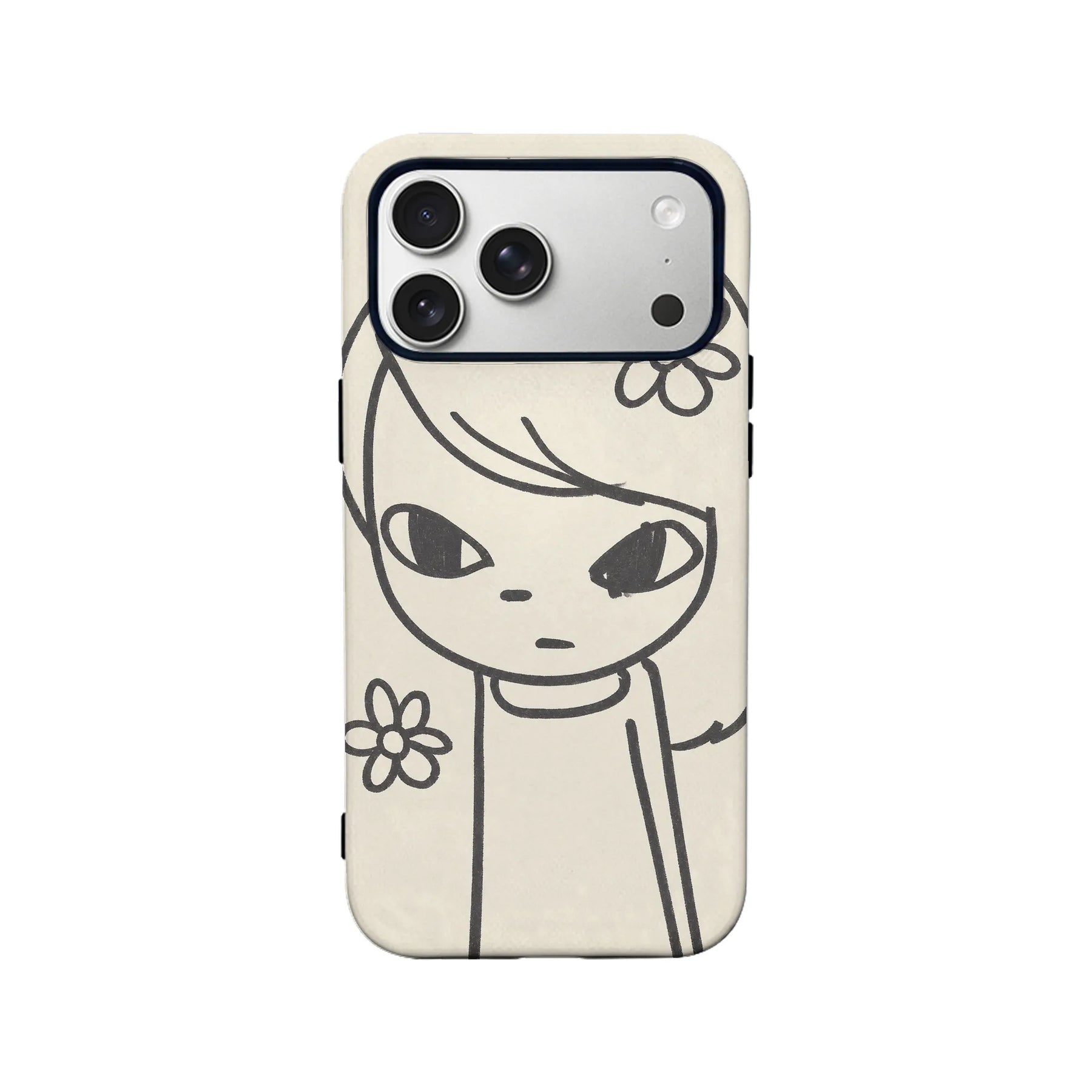 Artistic Girl Phone Case with Flower Design