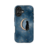 Black Cat Moon Phone Case