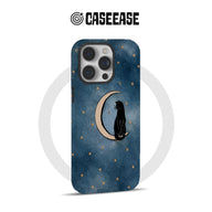 Black Cat Moon Phone Case