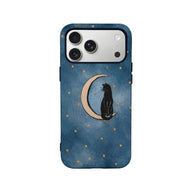 Black Cat Moon Phone Case