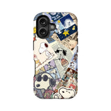 Funda para teléfono con collage vintage de Snoopy