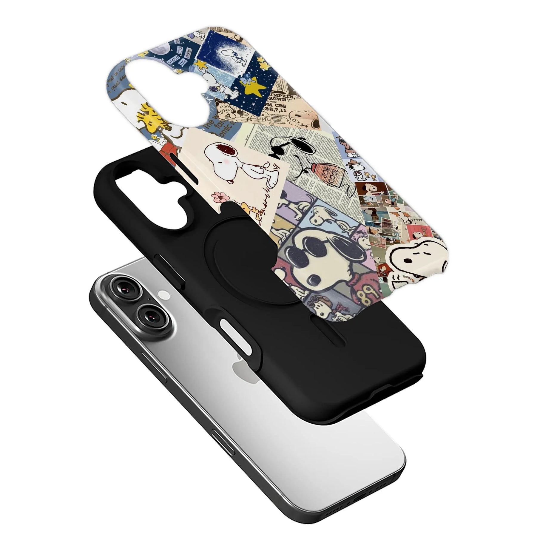 Funda para teléfono con collage vintage de Snoopy
