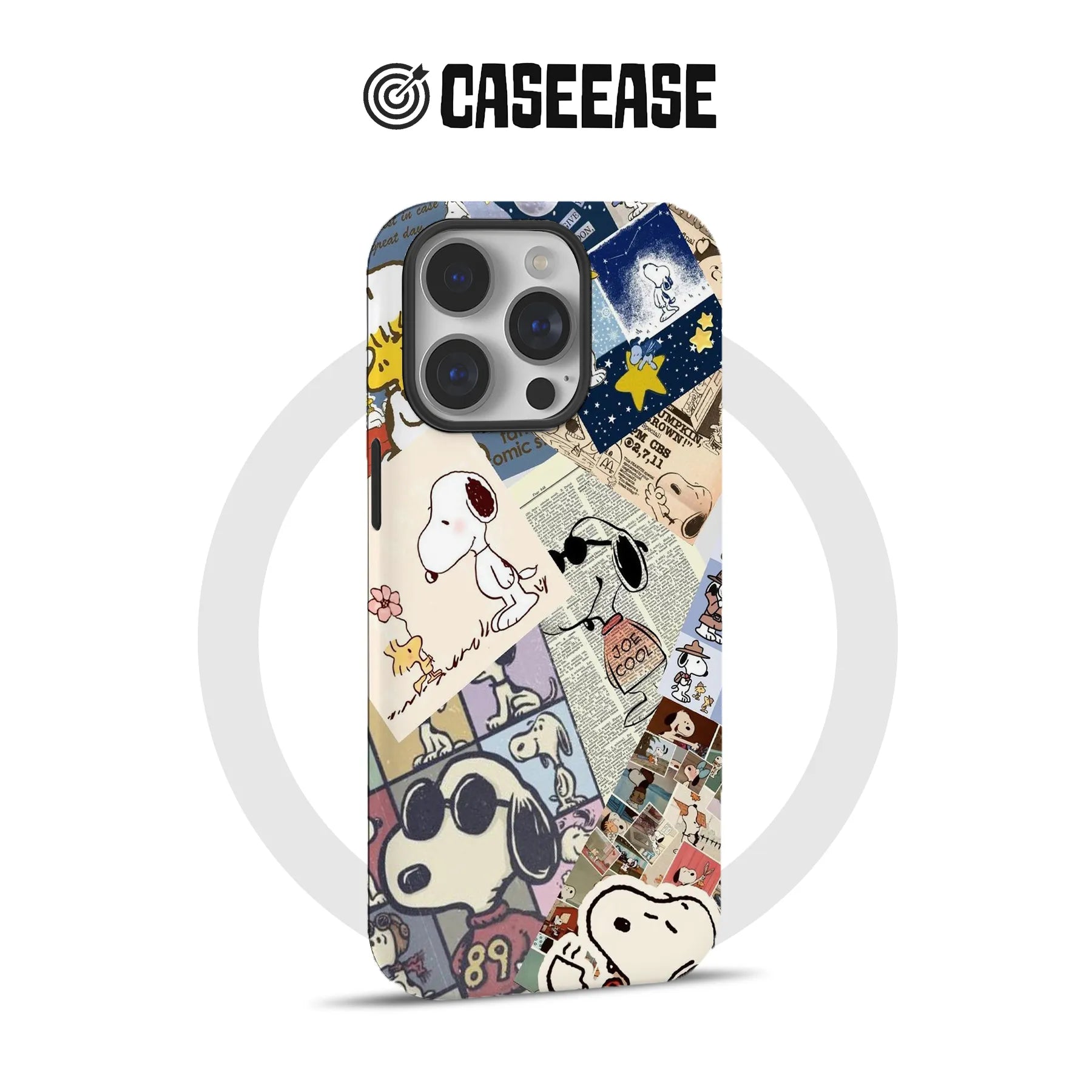 Funda para teléfono con collage vintage de Snoopy